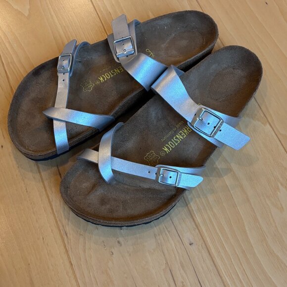 BIRKENSTOCK Mayari Sandals Women's Size 43 EU (US 12 to 12.5) Silver - Picture 2 of 13